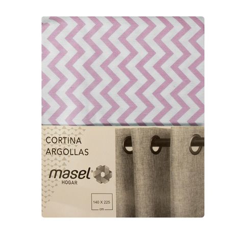Cortina Lona Española ZigZag  Rosa-3