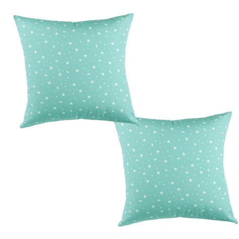 Set 2 Cojines Lona Estrellita Jade  50x50 cm-0
