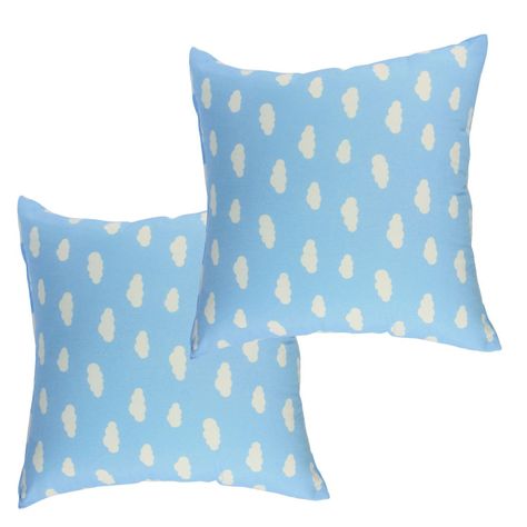 Set 2 Cojines Lona Nube Azul 50x50 cm-0
