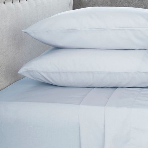 Jgo.Sábanas Polycotton King -144 hilos 4 piezas - Celeste-1