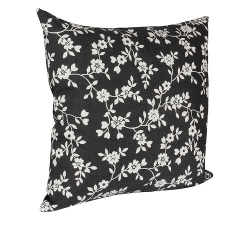 Set 4 Cojines Tela  40x40   Lona Keila  y Felpa  Negro-2