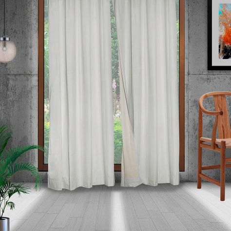 Set 2 Cortinas Black Out Classic 1.40 X 2.25 Ivory-1