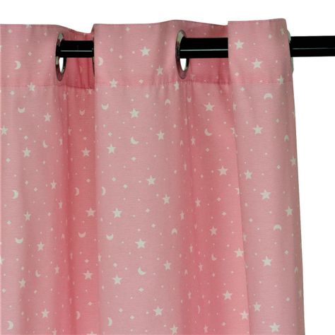 Cortina lona española Estrellita Rosa-1