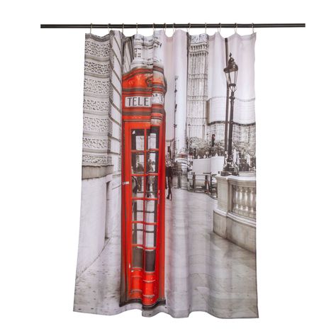 Set Cortina Baño London Telephone 1.80x1.80 cm.-0