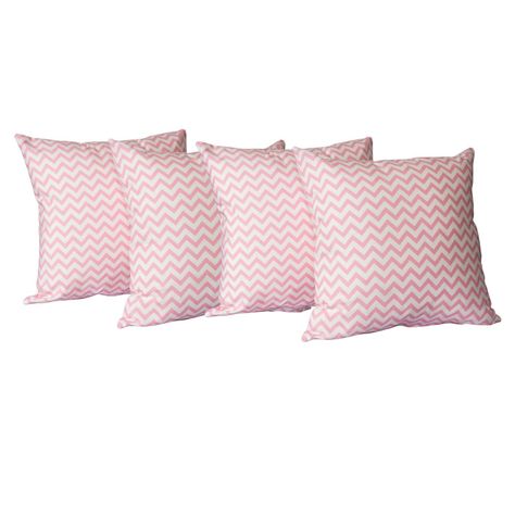 Set  4cojines Lona Española Zig Zag 50x50 cm Rosa-0