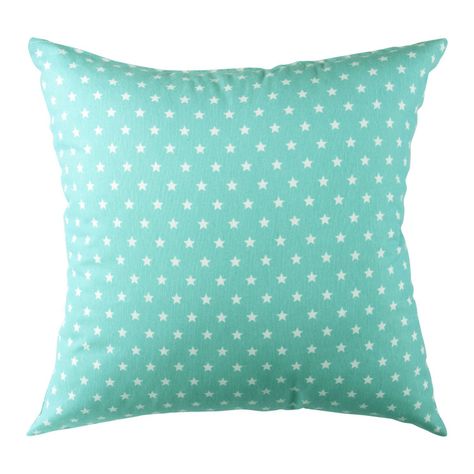 Set 4 Cojines Lona Mini Estrellita Jade 50x50 cm-1