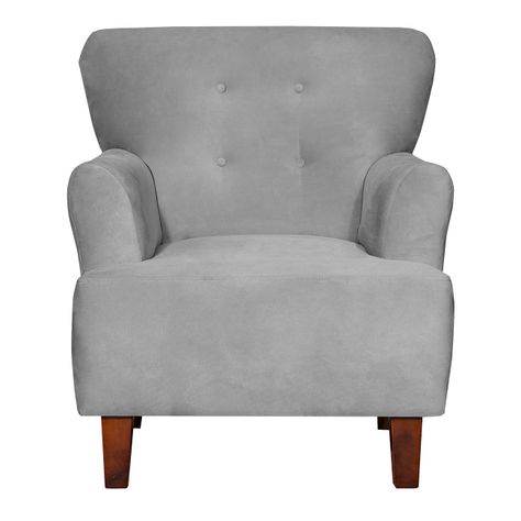 Poltrona  1c York  felpa  gris 75x55x92 cm-0