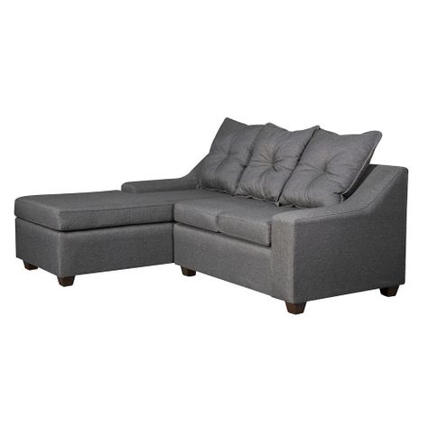  Seccional Viena 3 cuerpos  Izquierda  Tela Gris oscuro 195x 155 x90-2