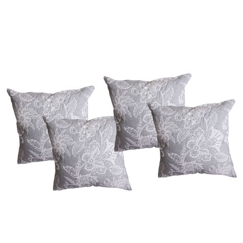 Set 4 Cojines Pami 50x50 cm Gris-0