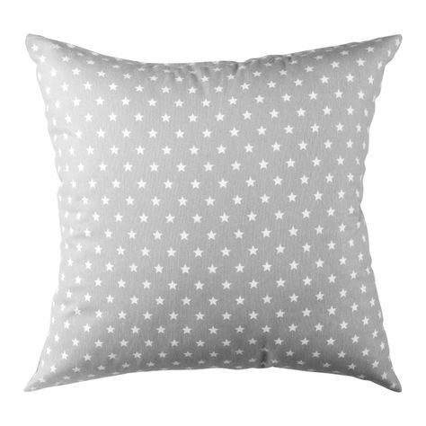 Set 2 Cojines Lona Mini  Estrellita Gris 50x50 cm-1