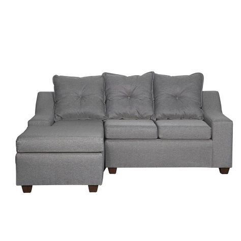  Seccional Viena 3 cuerpos  Izquierdo Tela Gris 195x 155x90-0