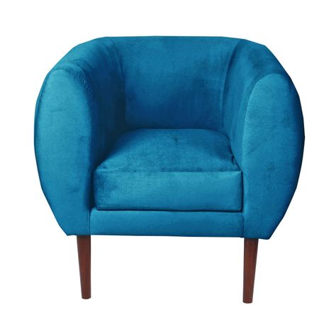 Poltrona Curvee 80 x 70 x 78 alt Felpa azul petroleo-0