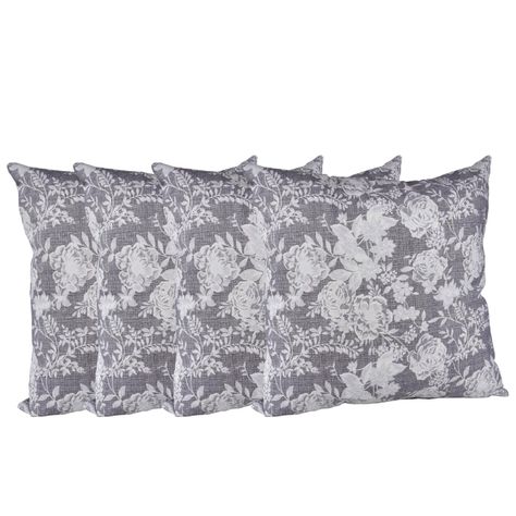 Set 4 cojines Lona Española Yoko 50x50 GRIS-0