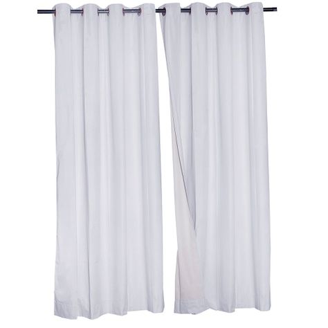 Set 2 Cortinas Black Out Classic 1.40 X 2.25 Blanco -0