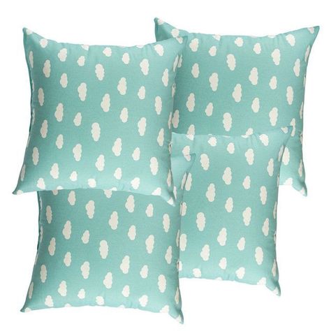 Set 4 Cojines Lona Nube Jade 50x50 cm-0