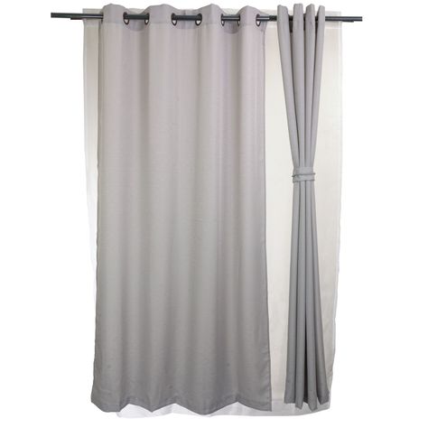 Set Cortinas 8 Piezas Yasmin Gris-3
