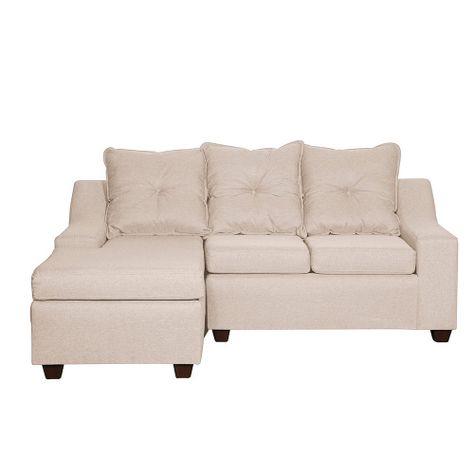  Seccional Viena 3 cuerpos  Izquierdo  Tela Beige 195x 1x55x 90-0