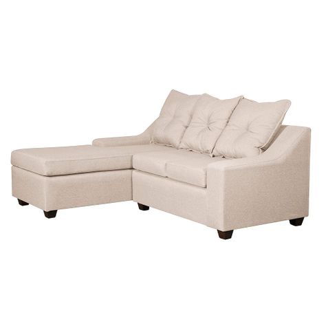  Seccional Viena 3 cuerpos  Izquierdo  Tela Beige 195x 1x55x 90-2