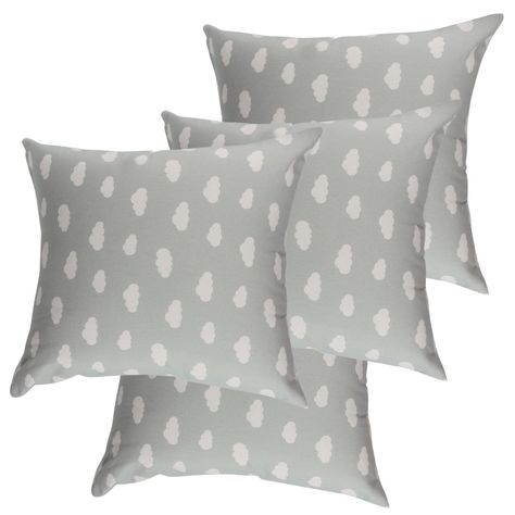 Set 4 Cojines Lona Nube Gris 50x50 cm-0