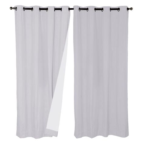 Set 2 Cortinas Microfibra Blanca 140 x 225-1