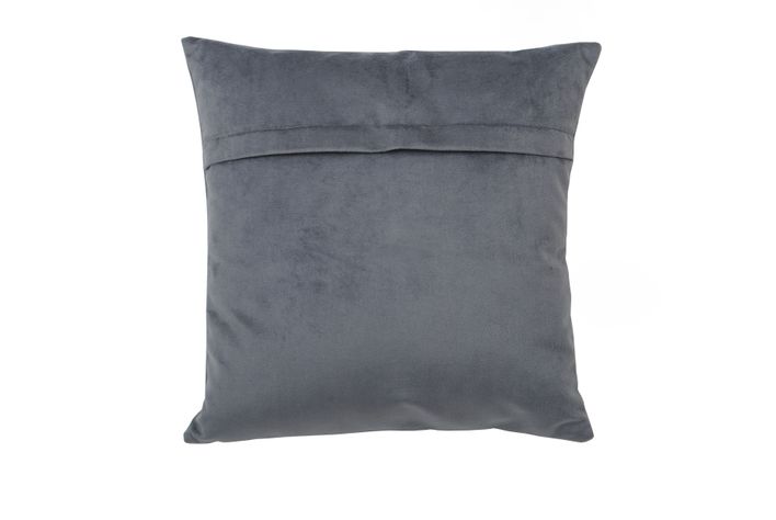 Set 4 Cojines combinados  40X40  Felpa velvet  Ivory y Gris-2