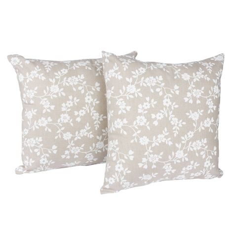 Set 2 Cojines Lona Española Keila 50x50 cm Beige -0