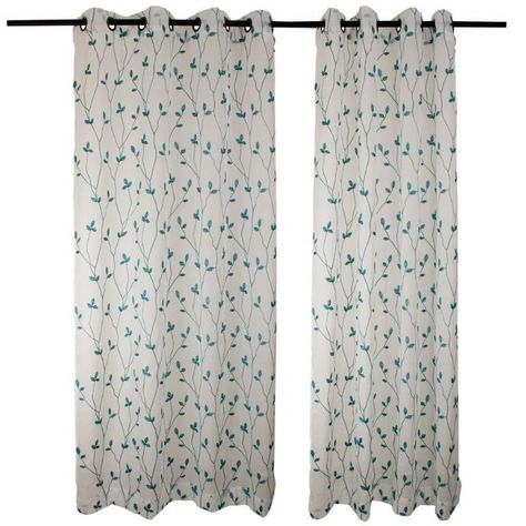 Set  Teresita Velo Bordado 1.40 X 2.25 Turquesa-1