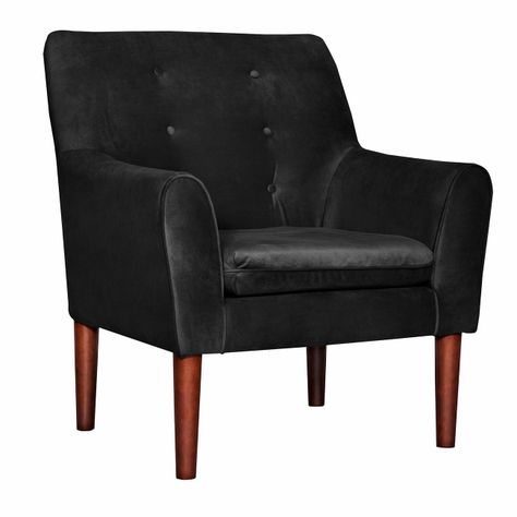 Poltrona 1C Bergen Felpa  Negro 78 x 70 x 98-0
