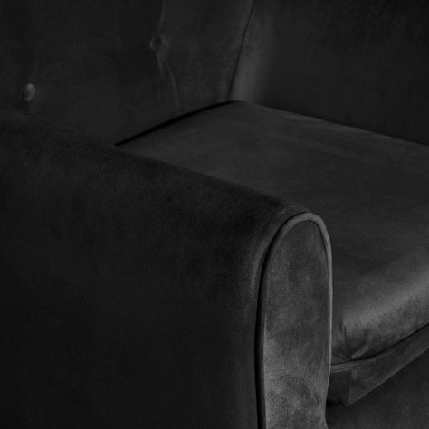 Poltrona 1C Bergen Felpa  Negro 78 x 70 x 98-2