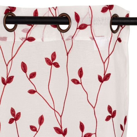 Set  Teresita Velo Bordado 1.40 X 2.25 Rojo-0