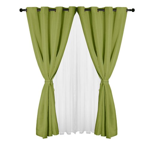 Cortina set Yasmin 8 pzas. 1.40 x 2.25 Pistacho-0