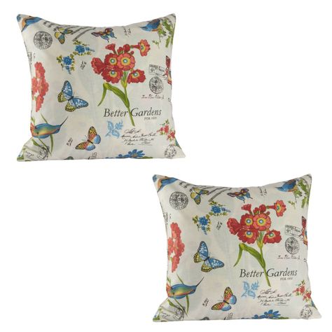 Set 2 Cojines Lona Española Garden 50x50 cm Ivory-0