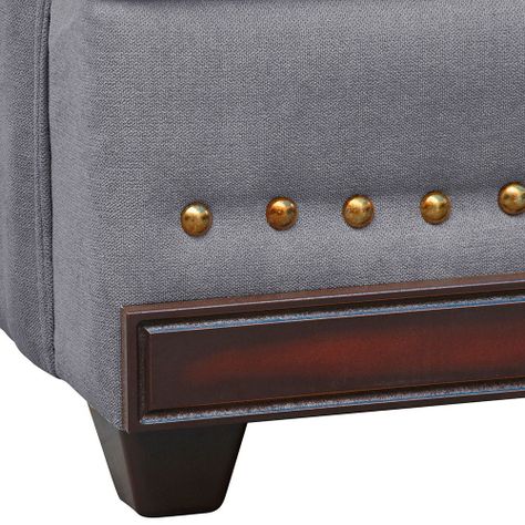 Sofa 3c Estambul tachas  Tela Gris 200 X 90 X 95-2