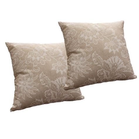 Set 2 cojines Lona Española Pami 50x50 cm Beige-0