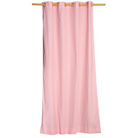 Cortina Lona española  Estrellita mini rosa-2
