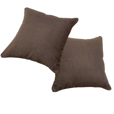 Set 2 Cojines Felpa de 40x40 Negro-0