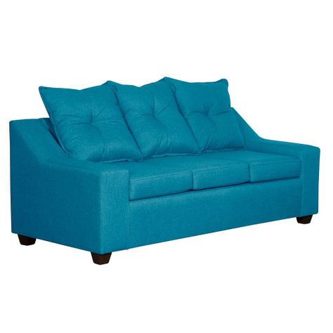  Sofa  Viena 3 cuerpos   Tela  Turquesa 190 x 80x90-1