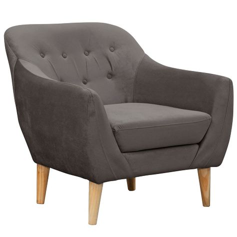  Poltrona 1c  Norway Felpa Gris Osxuro 85x87x90-1