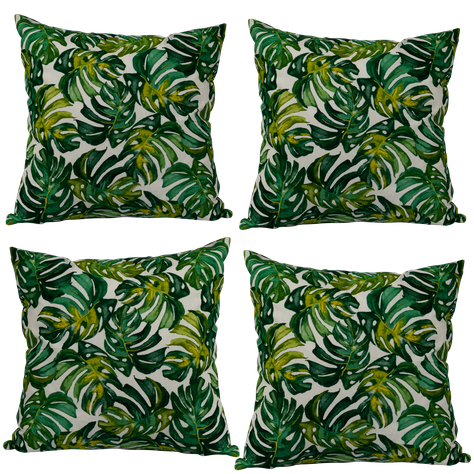 Set 4 cojines Lona Española Maldivas 50x50 Verde-0
