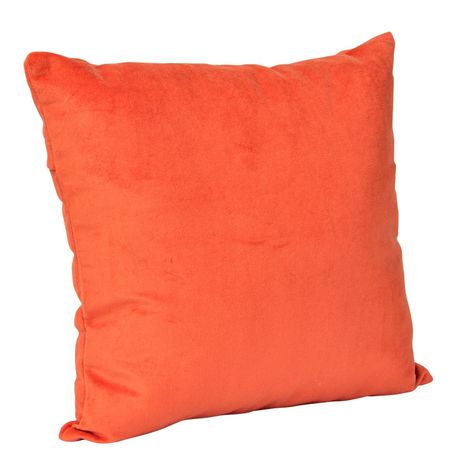 Set 2  Cojines Felpa combinados 40x40  Naranja y Negro-2