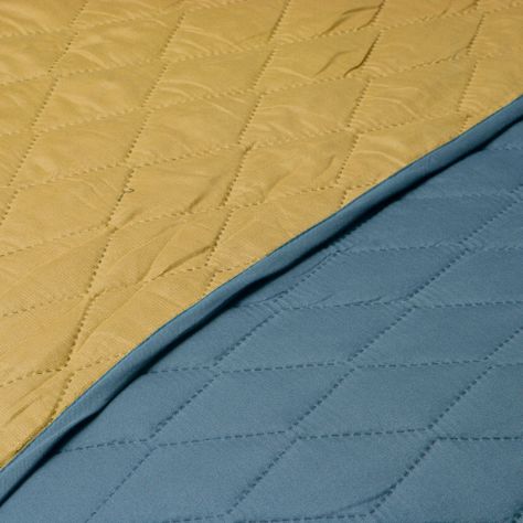 Quilt Bicolor Masel 1,5 plazas Petroleo-Amarillo 180x250-2