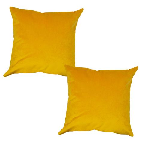 Set 2 Cojin Felpa New Velvet 40x40 cm Amarillo-0