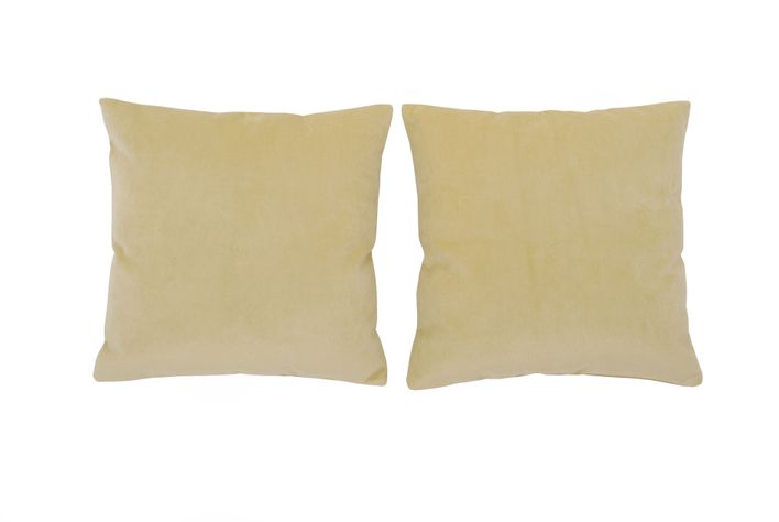 Set 2 Cojines Felpa de 40x40 Beige-0
