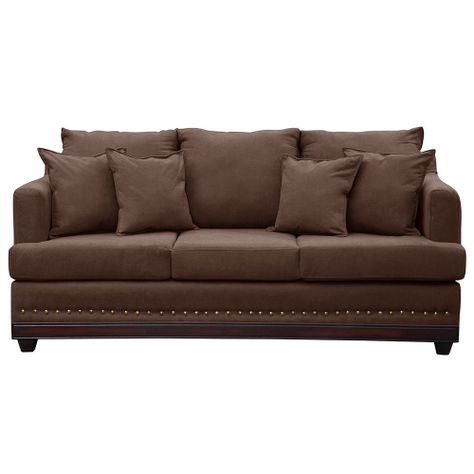 Sofa 3c Estambul tachas Tela Chocolat220 X 90 X 95-0