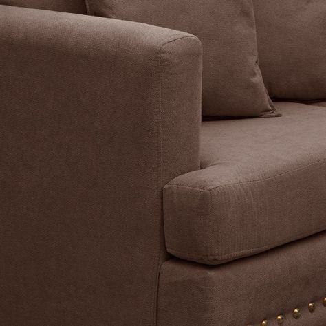 Sofa 3c Estambul tachas Tela Chocolat220 X 90 X 95-3