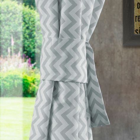 Cortina Lona Española ZigZag  Gris-1