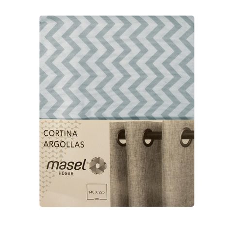 Cortina Lona Española ZigZag  Gris-3