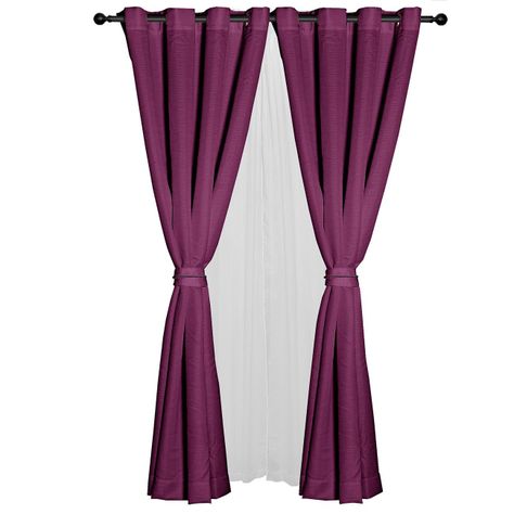 SET Cortina Barbara 8 piezas Morado-0