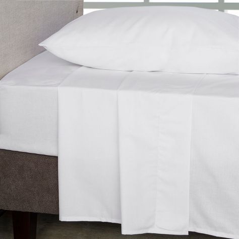 Jgo.Sábanas Polycotton 1 PL- 144 hilos Blanco-1