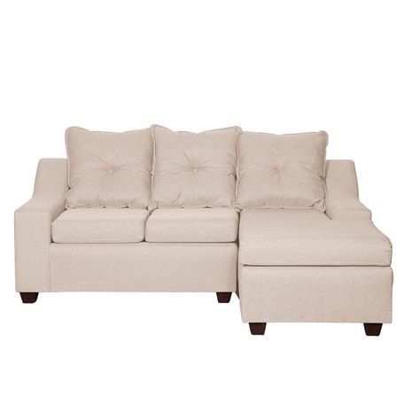  Seccional Viena 3 cuerpos  Derecho Tela Beige 195x 155 x90-0